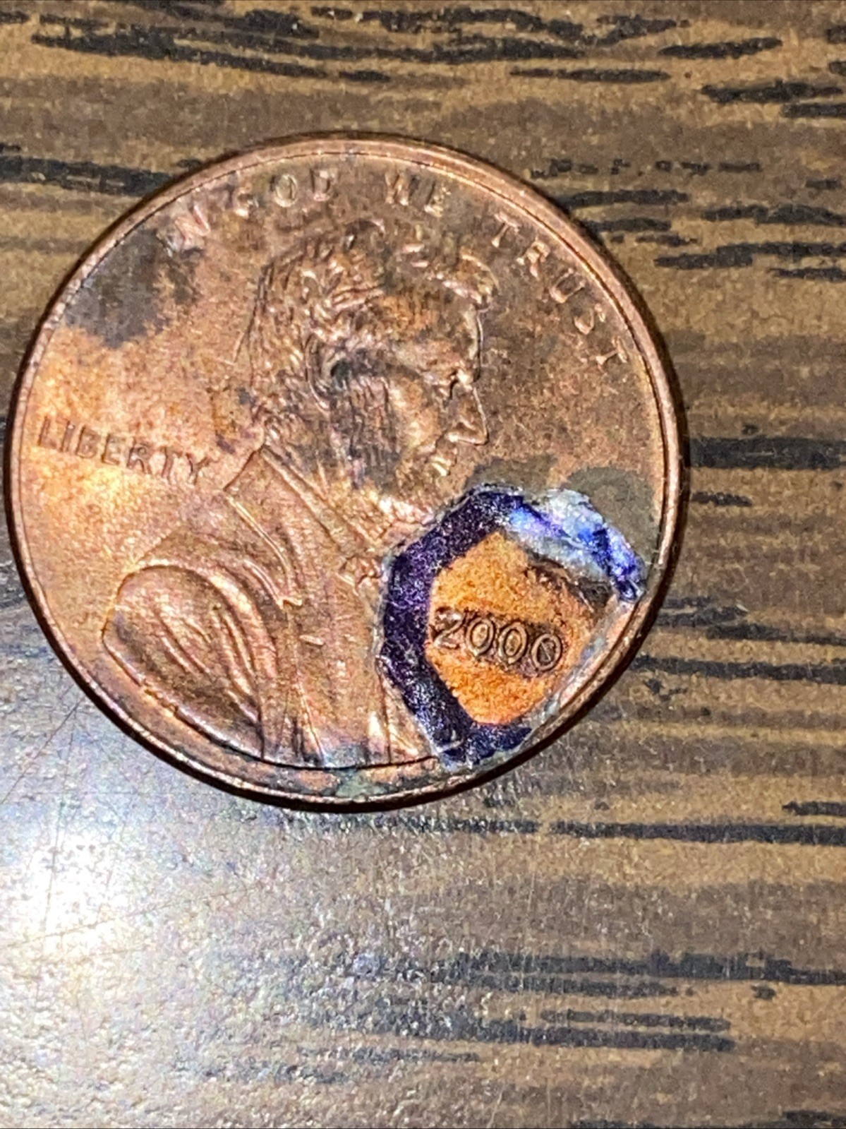 2000 lincoln cent error Ring Around Date $4.95 Free Shipping.