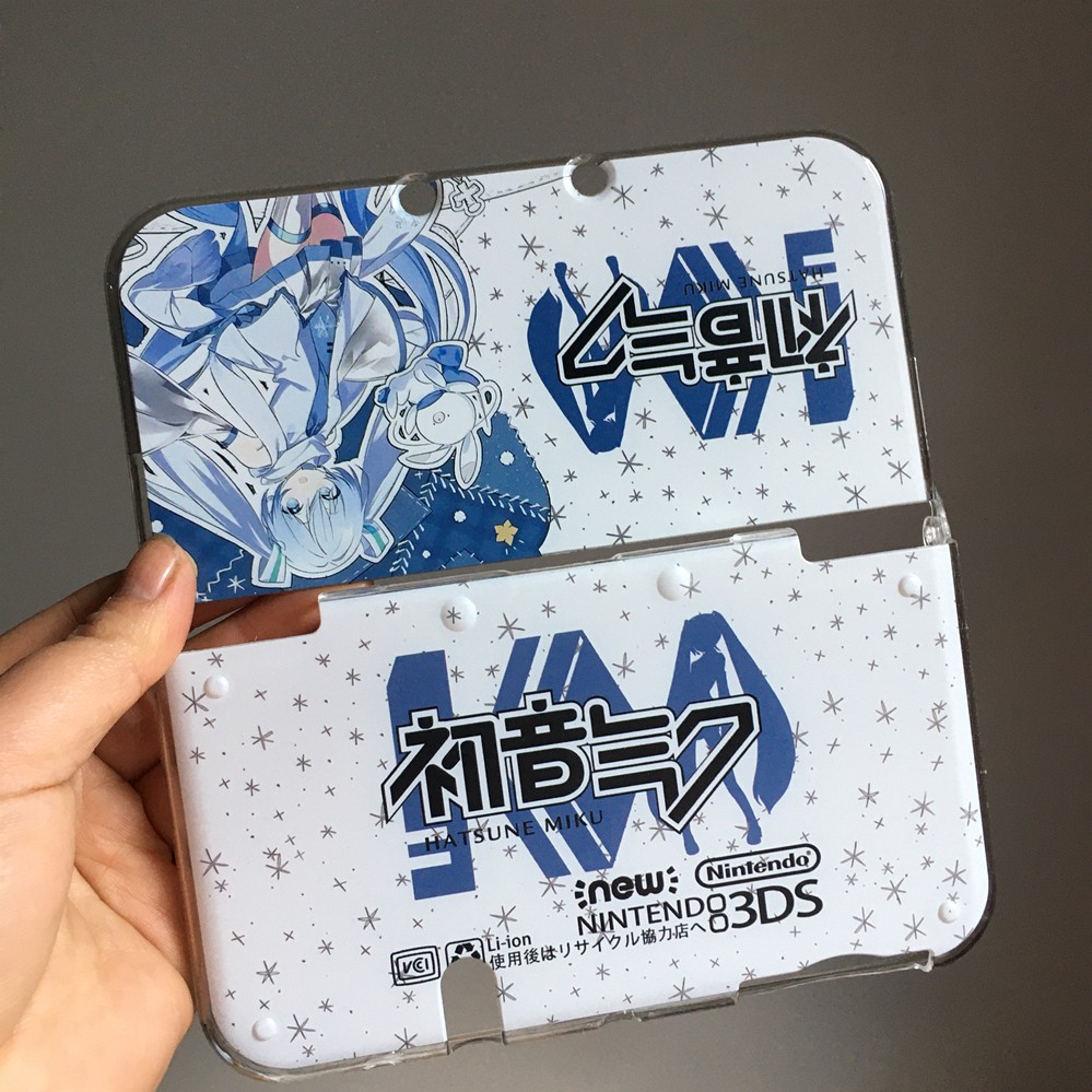 Kawaii Hatsune Miku Snow Miku Console Case Cover shell for New Nintendo series