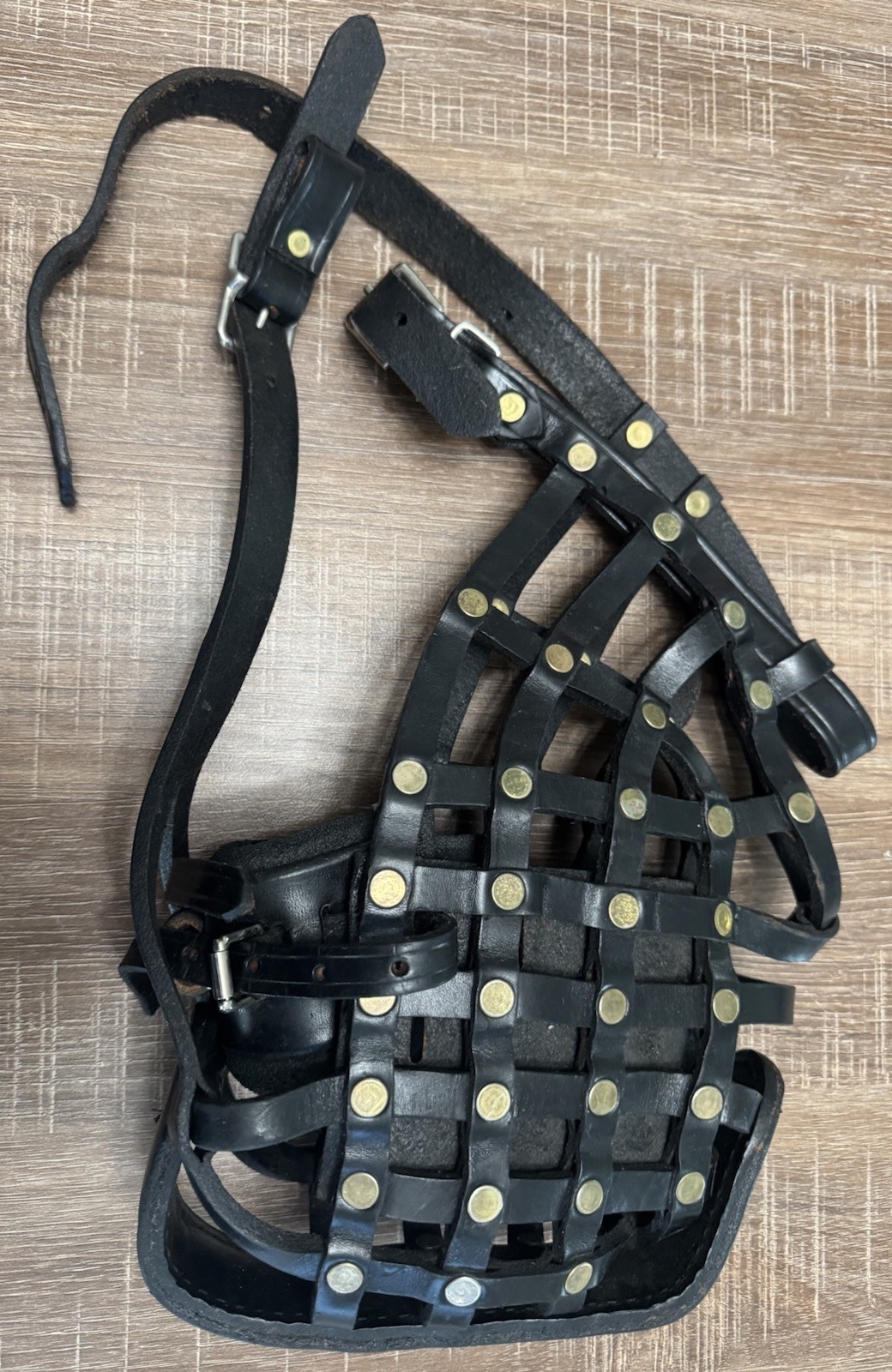 basket muzzle XL Dog Breed Black Leather, Extremely High Quality