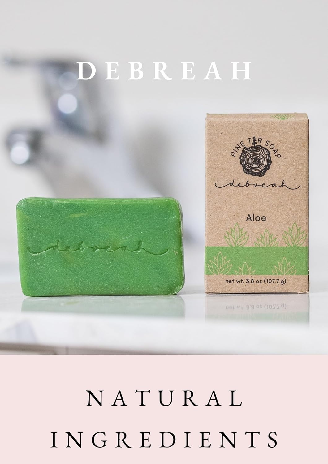 Moisturizing Aloe & Pine Tar Bar Soap - Handmade, , Perfect for Daily Use