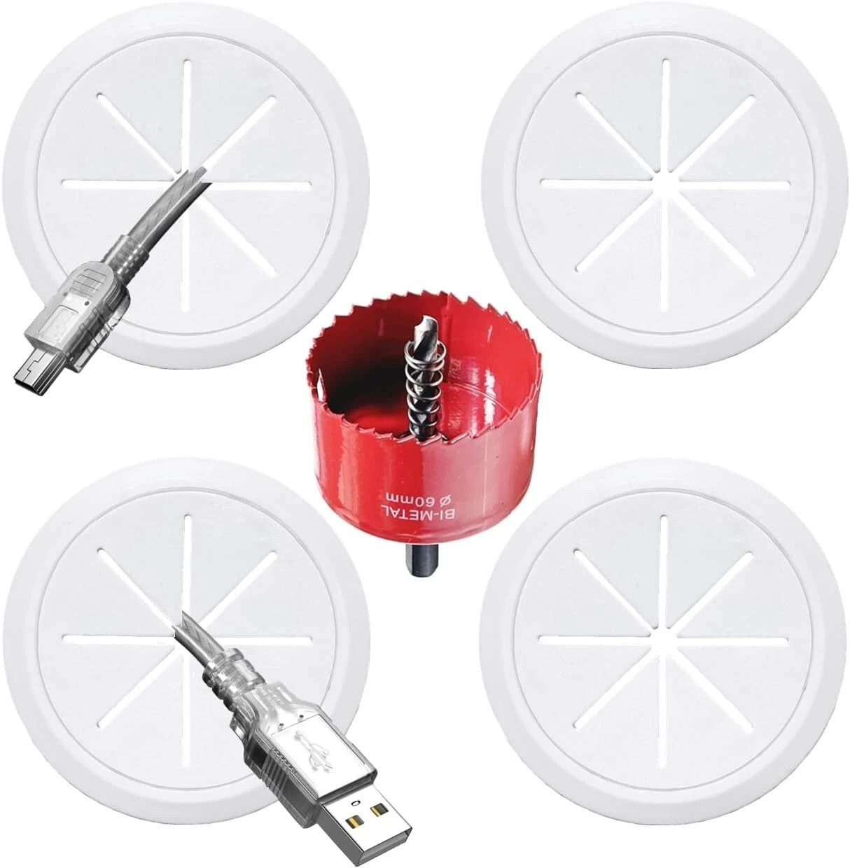 4 Pack TV Cord Hider for Wall Mounted Wall Cable Management Kit Hide Cords Wires