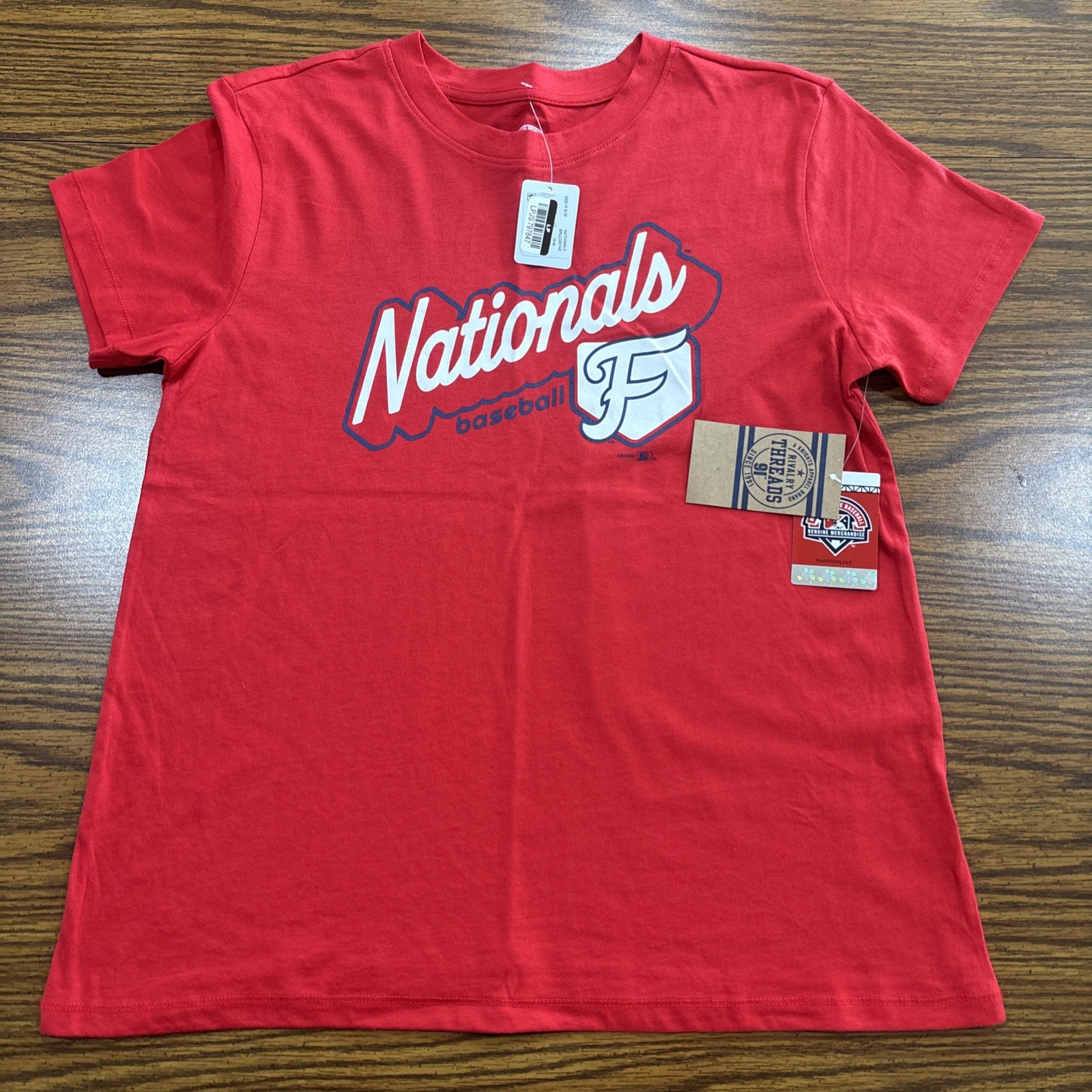 Nationals MiLB Graphic Tee Youth Small 4/6 Red Short Sleeve Rivalry Threads NWT