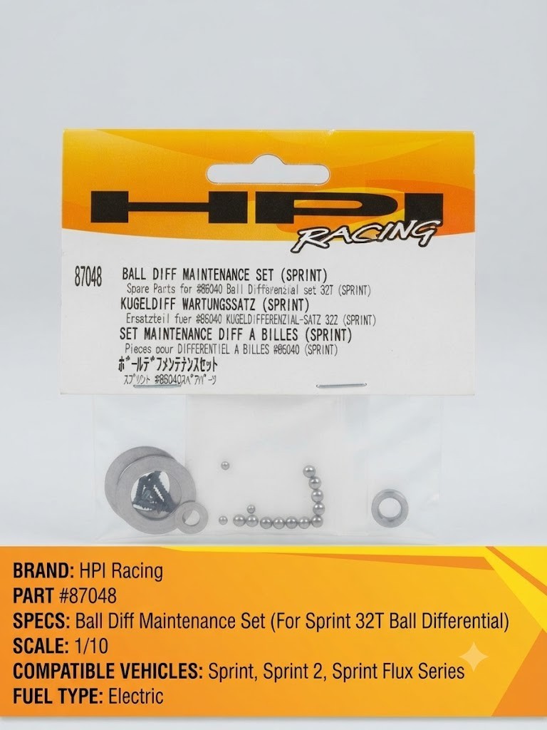 HPI RACING 87048 ball diff Maintenance set for Sprint (86040) sprint