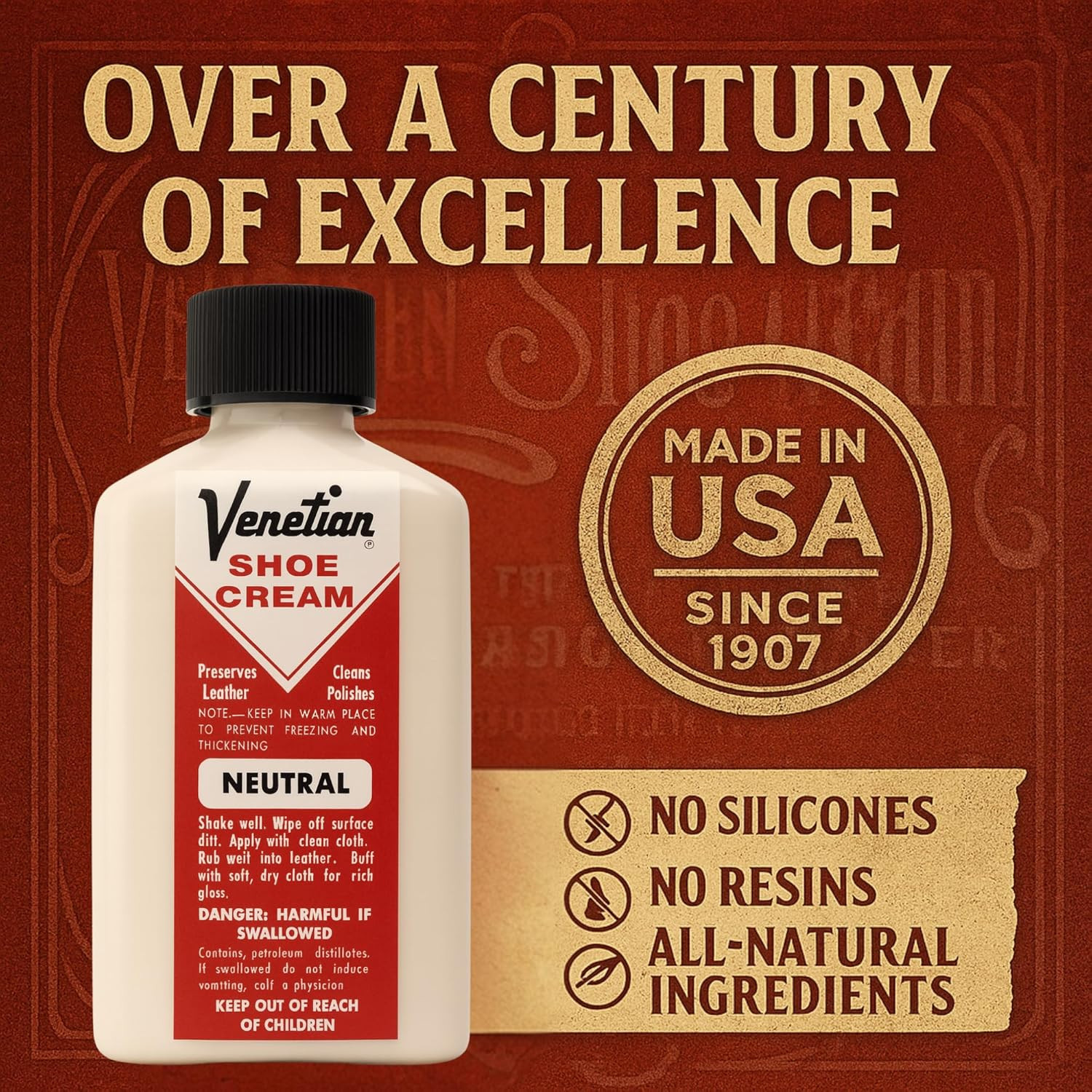 Shoe Cream, 3 Ounces, Neutral