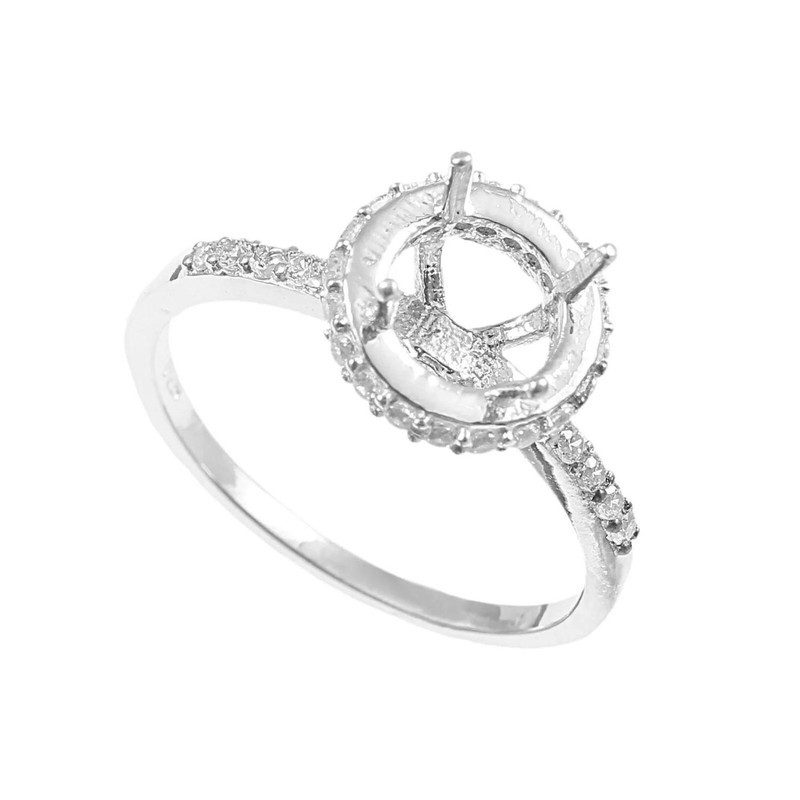 Semi Mount Ring 925 Sterling Silver Ring Stone Setting Size 6X6 MM Round Shape