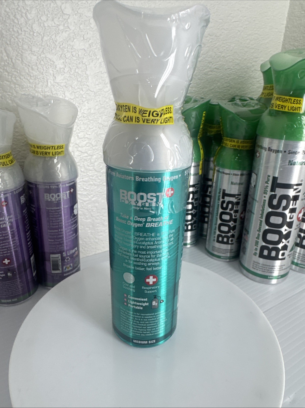 Boost Oxygen Energy Menthol-Eucalyptus 5 Liter Medium Size🎈FREE SHIP🎈Breathe