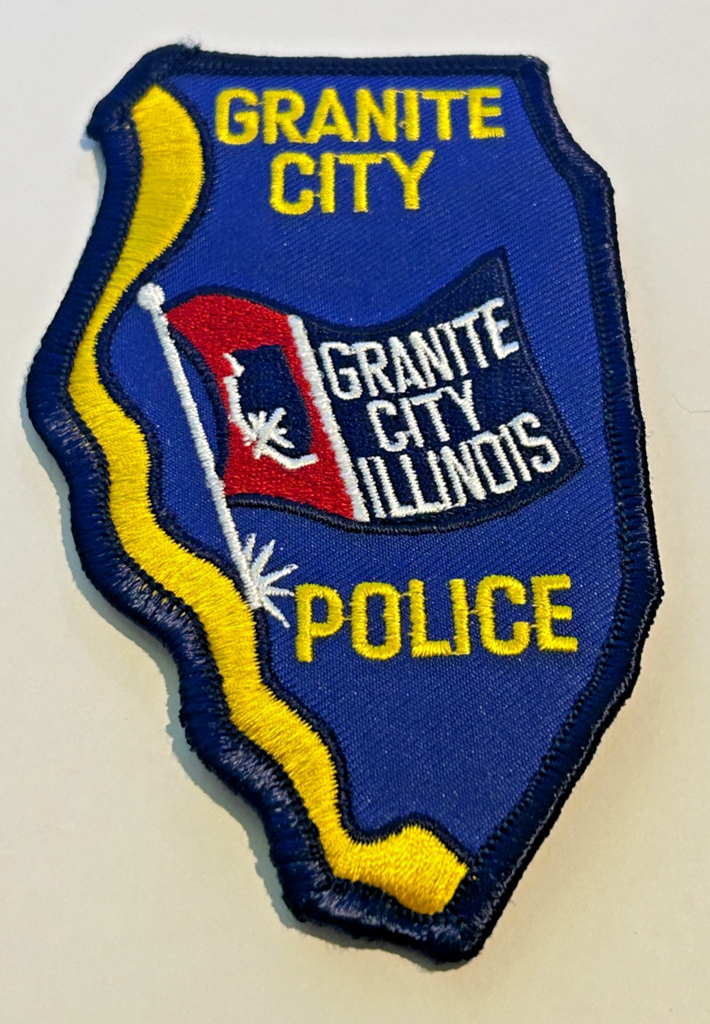 Granite City Illinois Police State Shape Patch Unused
