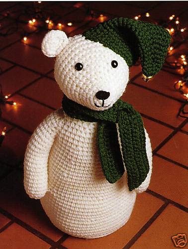 CUTE 15" Snowbear/Toy/Crochet Pattern INSTRUCTIONS ONLY