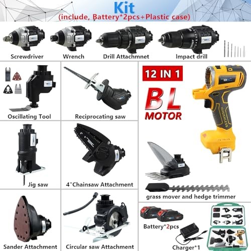 12 Tool Combo Kit Power Tools for Dewalt 20V Battery