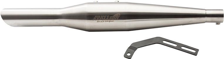 Sturdy Plus Exhaust (Silver) (Chrome) Fit for Royal Enfield OLD CLASSIC 350/500