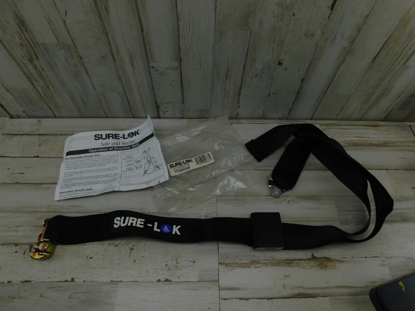 SURE-LOK: (FE200599) Non-Retractable Shoulder Belt Wheelchair 52” New