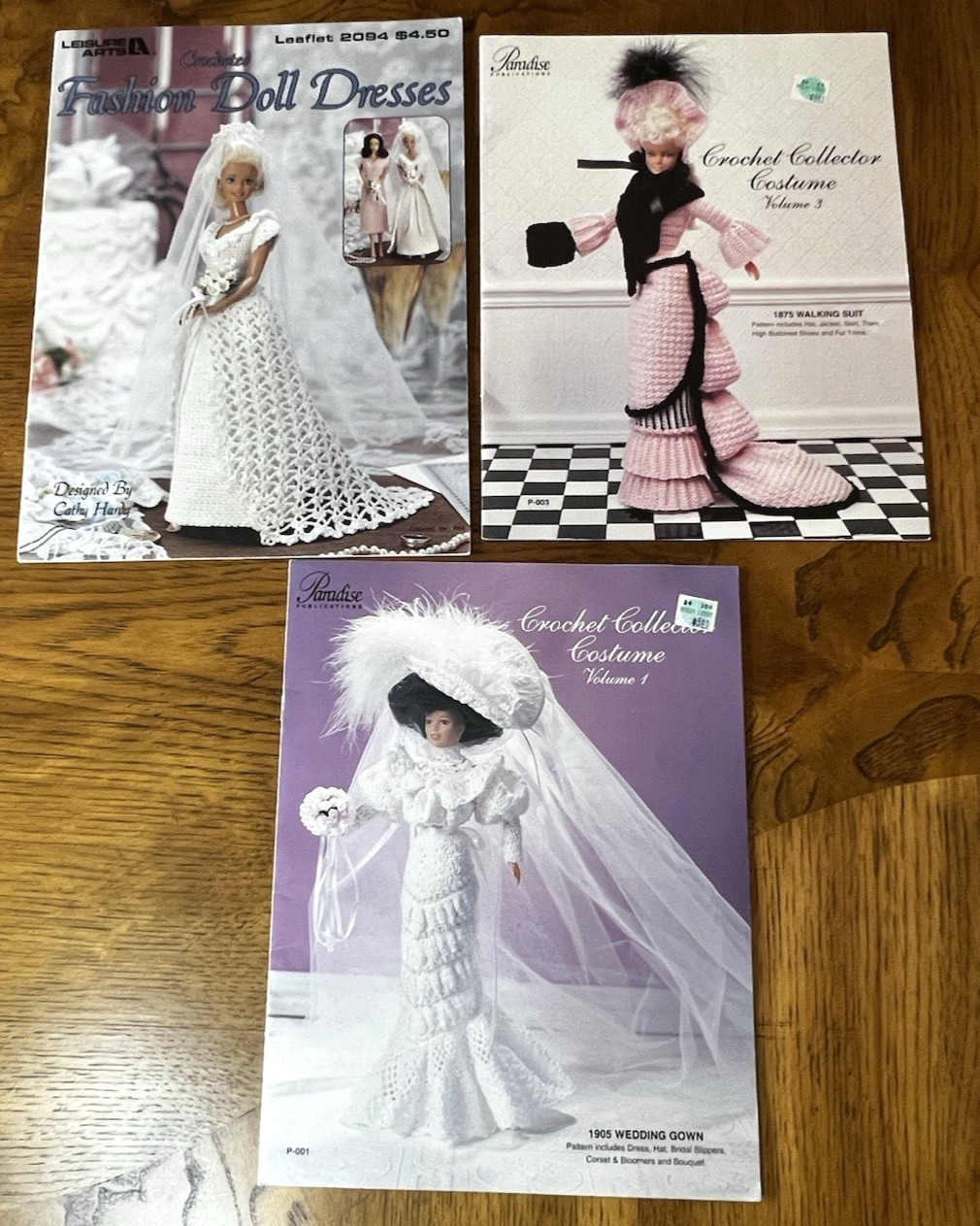 Barbie Crochet 1905 Gown 1875 Walking Suit & Fashion Doll Dresses 2094 Booklets