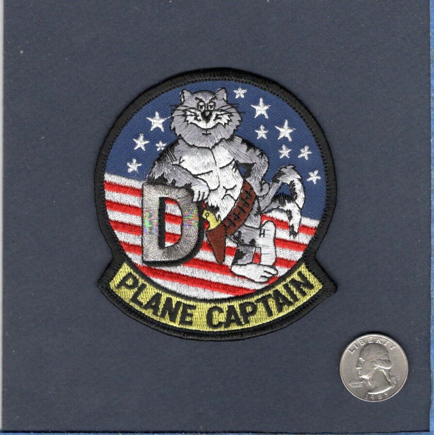 F-14 F-14D TOMCAT PC Plane Captain US NAVY Grumman VF Squadron Maintenance Patch