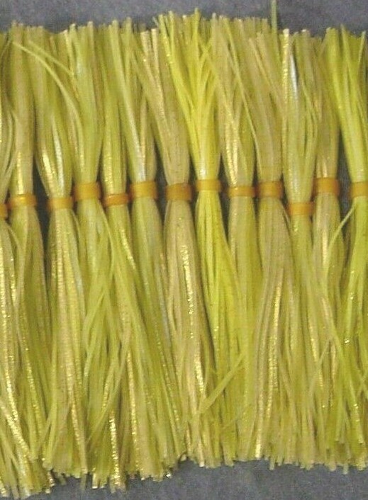 12 Nories Skirts Silicone Spinnerbait Skirt 4 1/2" Pro Blue/Chart-Clear/Gold #29
