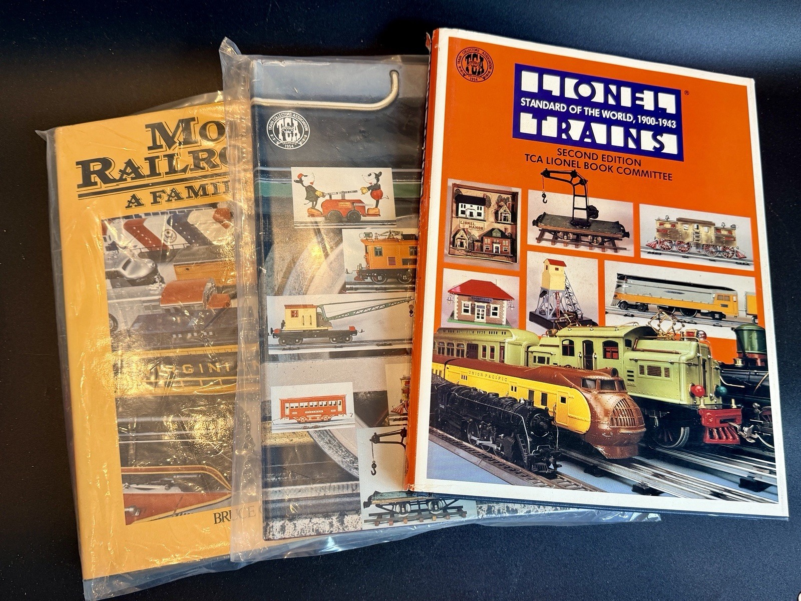 Lot 3 Model Train Books: Lionel 1900-1943 1st & 2nd Ed, Greenberg (2 Sealed)