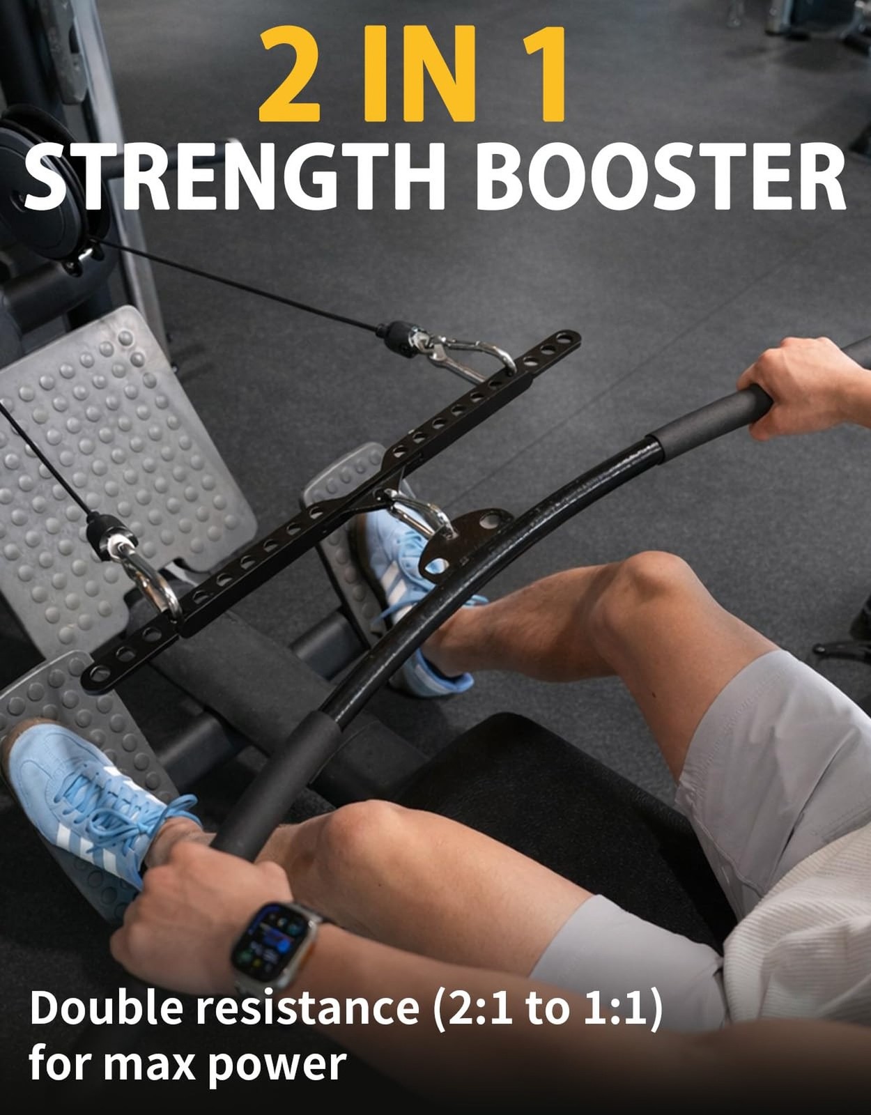 2 to 1 Cable Attachment Adapter,Adjustable LAT Pull Down Bar,Cable Machine At...