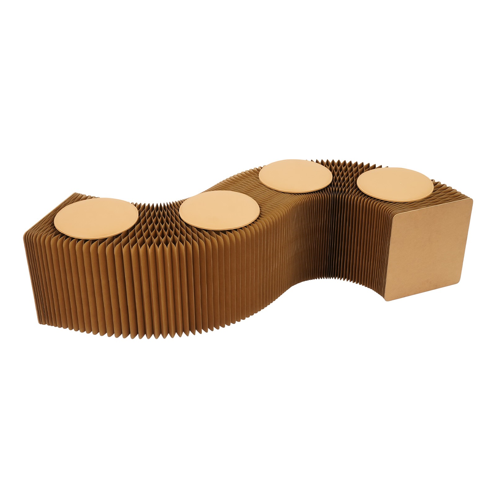 4 Seats Paper Creative Paper Stool Chair Folding Craft Bench w/Cushion 36*40cm