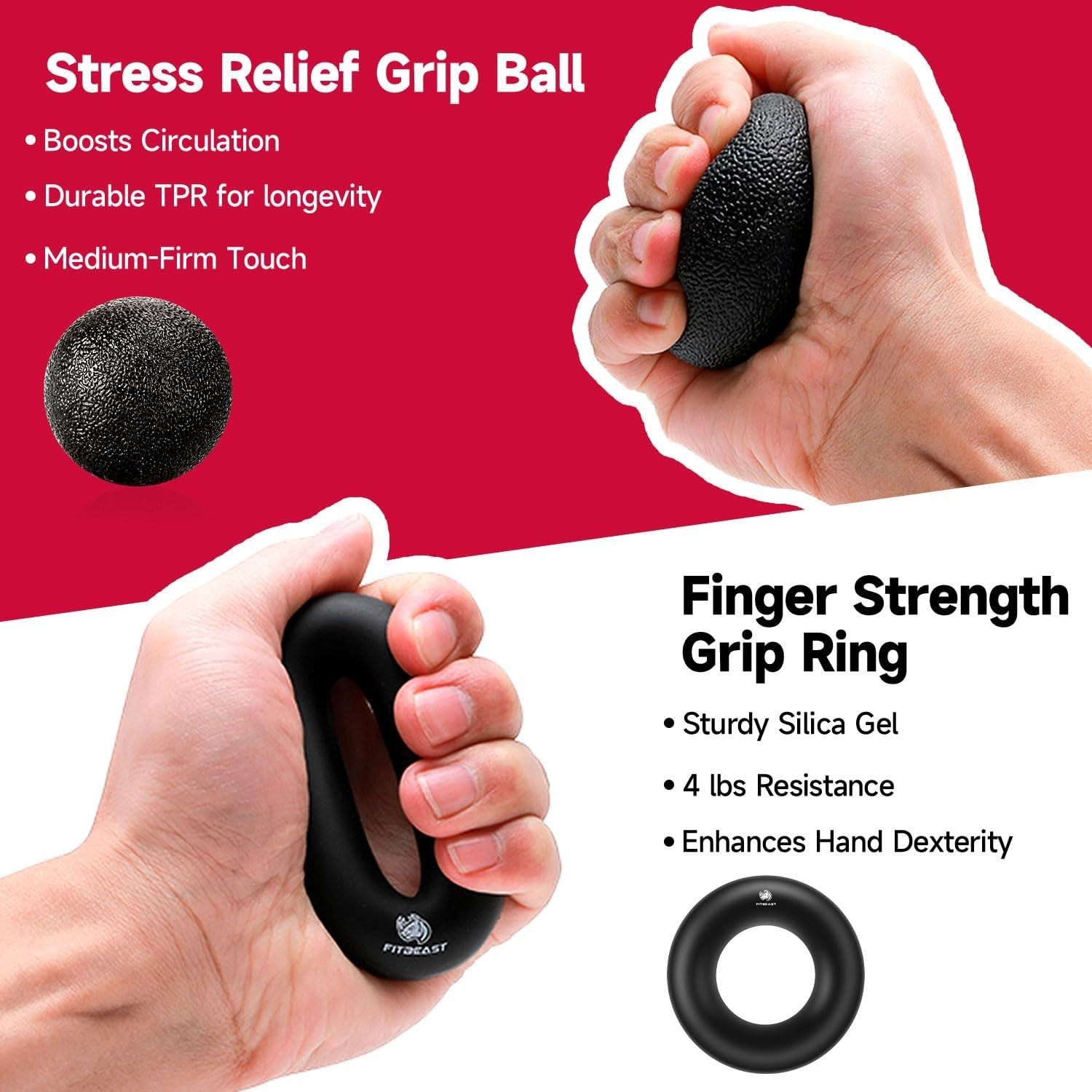 Adjustable Grip Strengthener Kit - 5 Essential Tools for Training
