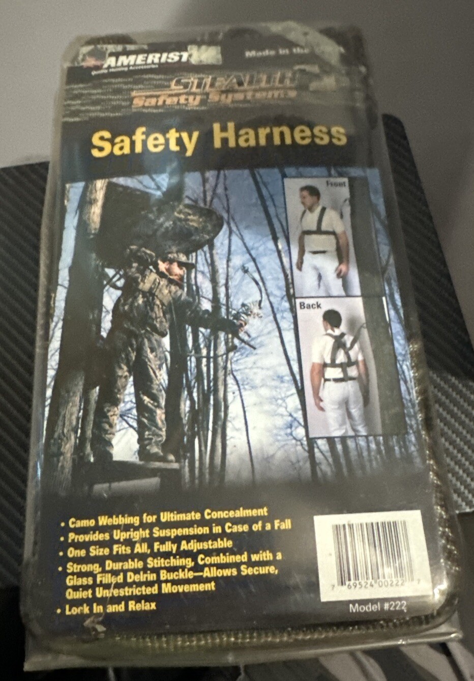 Ameristep Stealth Safety Systems Camouflage Safety Harness #222 Made in the USA