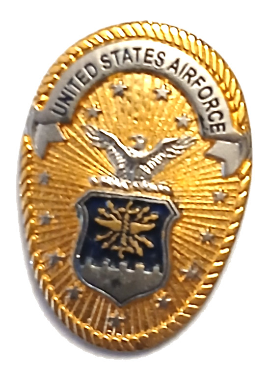 Military Pin USAF Pin Air Force Pin Rare Shield Hat Lapel Tie Tack Pin