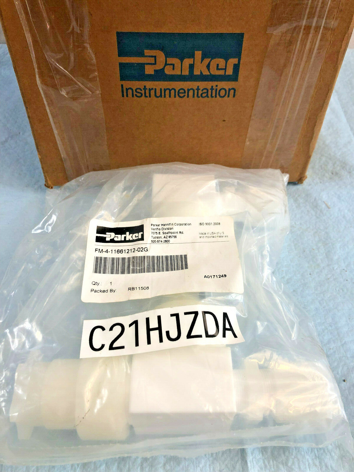 Parker FM-4-11661212-02G 3/4" Parflare Flowmeter . Not Opened