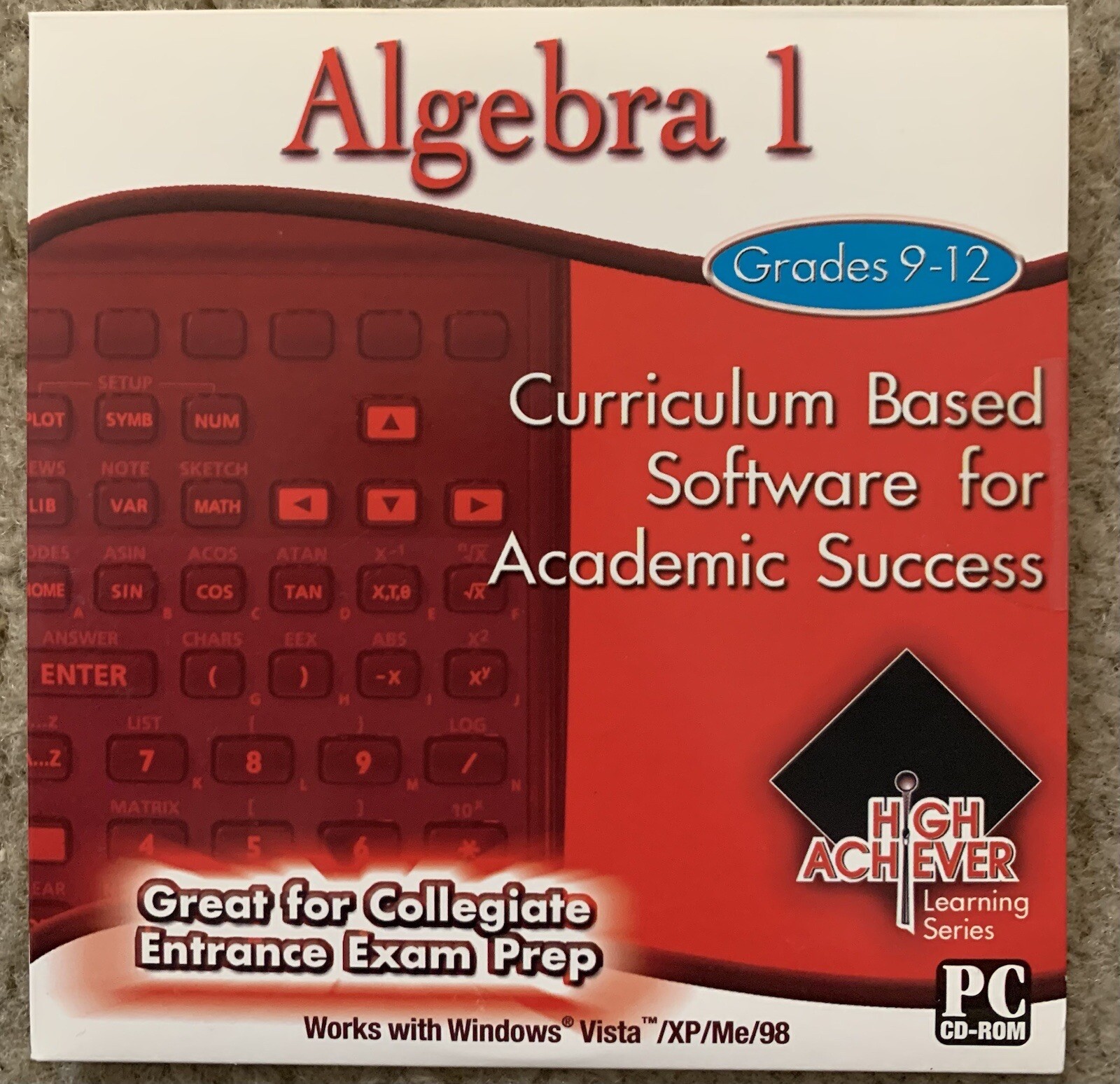 High Achiever PreAlgebra, Algebra 1 & 2 CD ROM Lot (grades 9-12