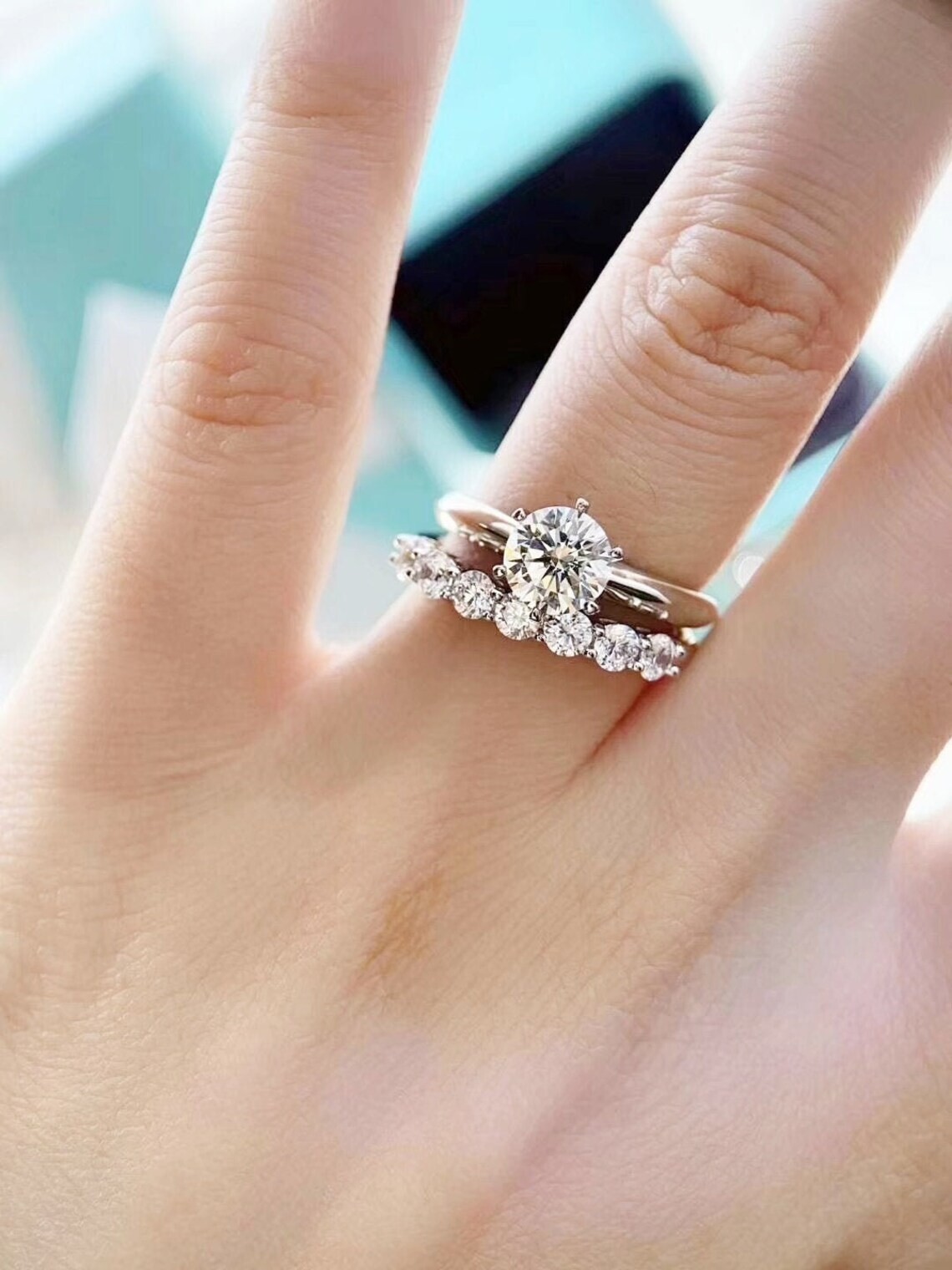 Round Cut 2.30 Ct Lab-Created White Diamond Wedding Ring Set 925 Sterling Silver