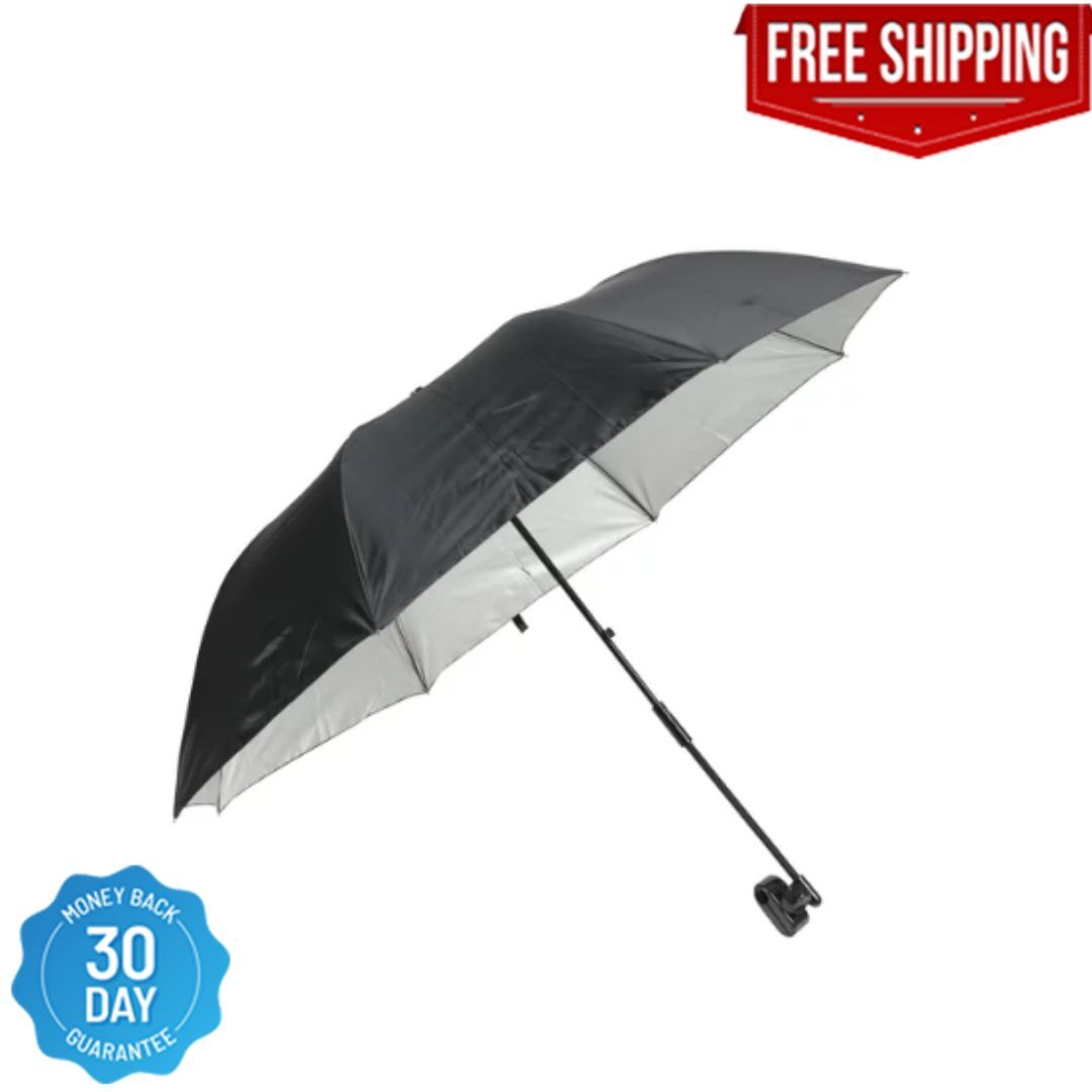 Ozark Trail Chair Umbrella with Clamp, Black, Large 42"x42" Chair Is Not Include