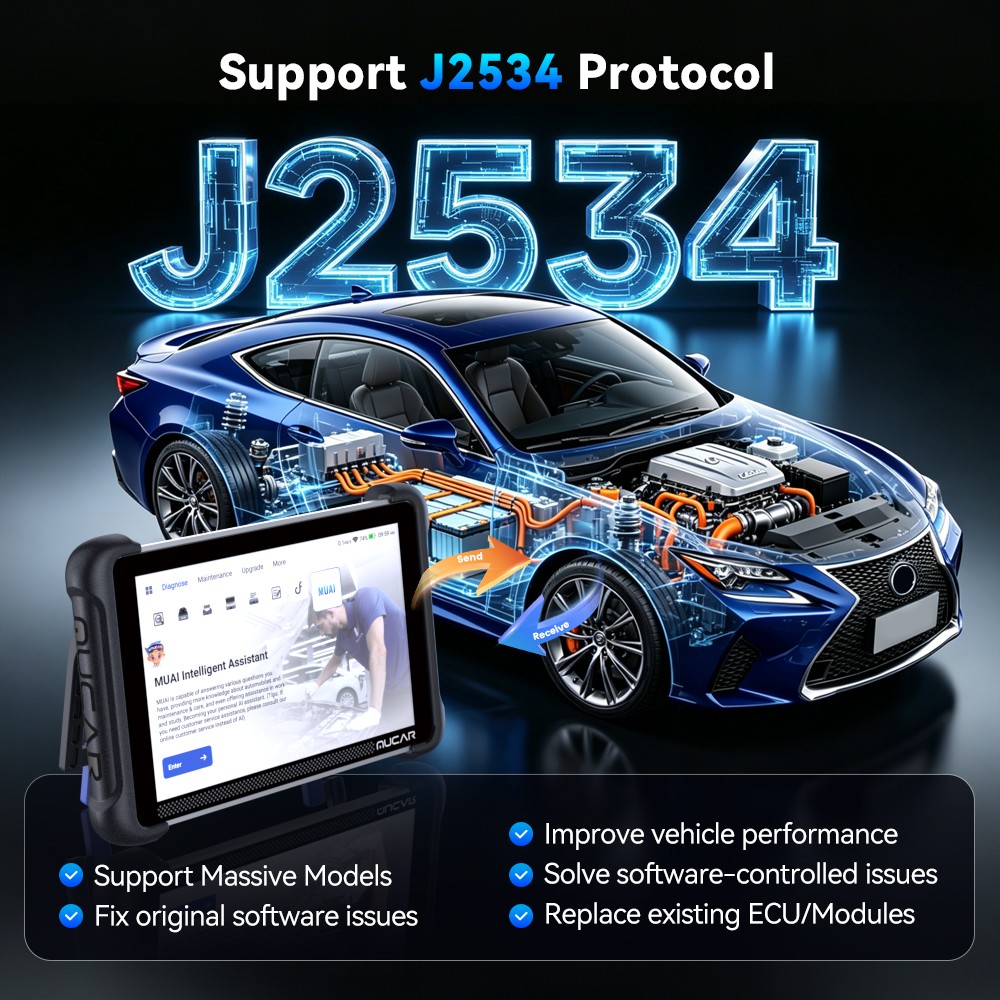 MUCAR 892BT Pro KEY TPMS Programming Tool J2534 Topology Mapping Bidirectional