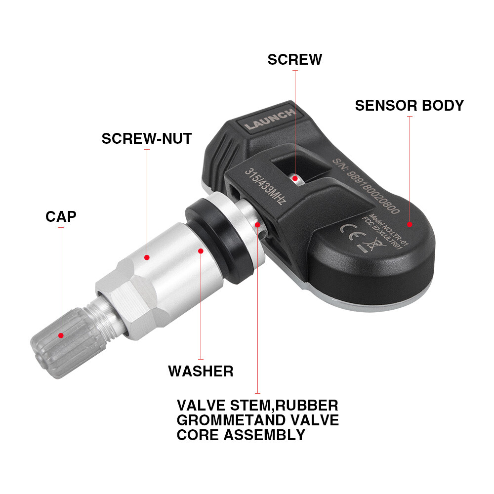 LAUNCH Universal 315MHz+433MHz Tire Pressure FR-Sensor LTR-03 TPMS Programmable