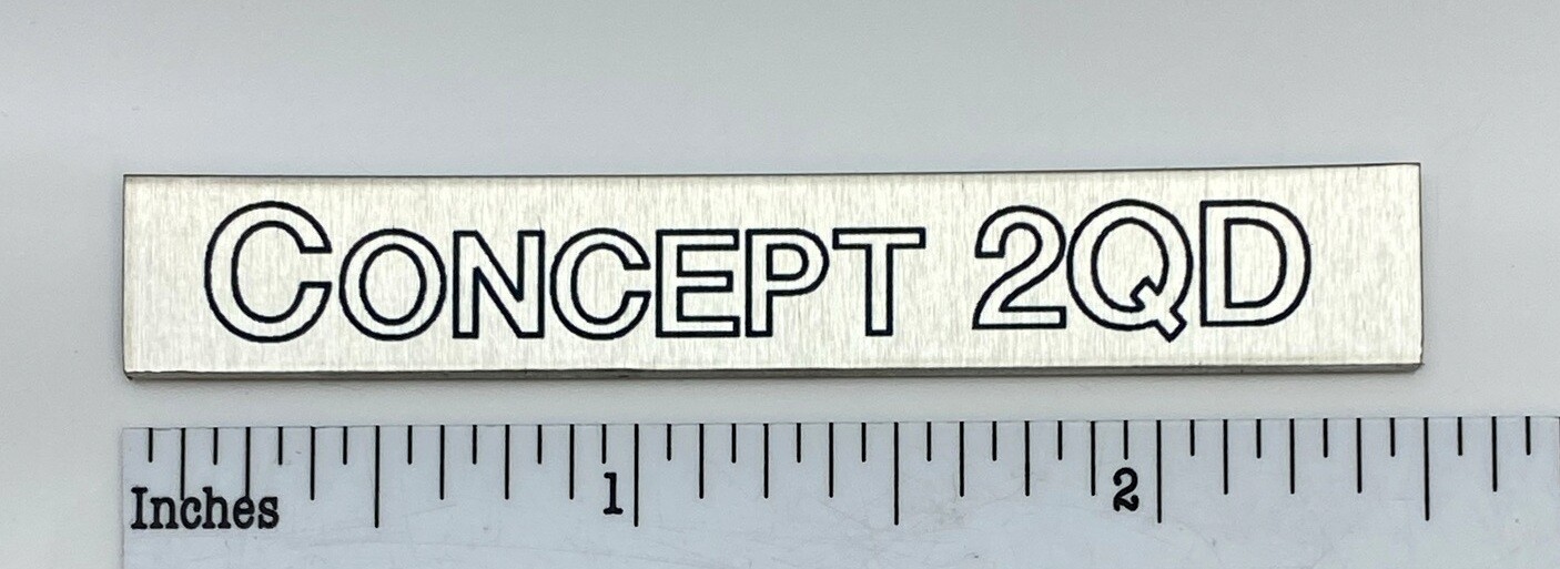 Concept 2QD Turntable Badge Logo Custom Made Aluminum
