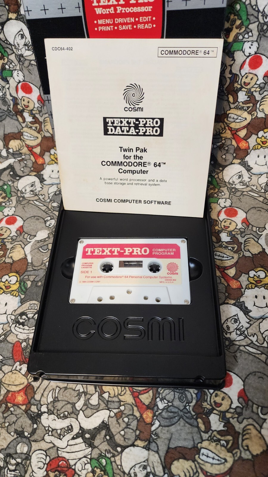 TEXT-PRO Word Processor & DATA-PRO DataBase System for Commodore 64/128 English