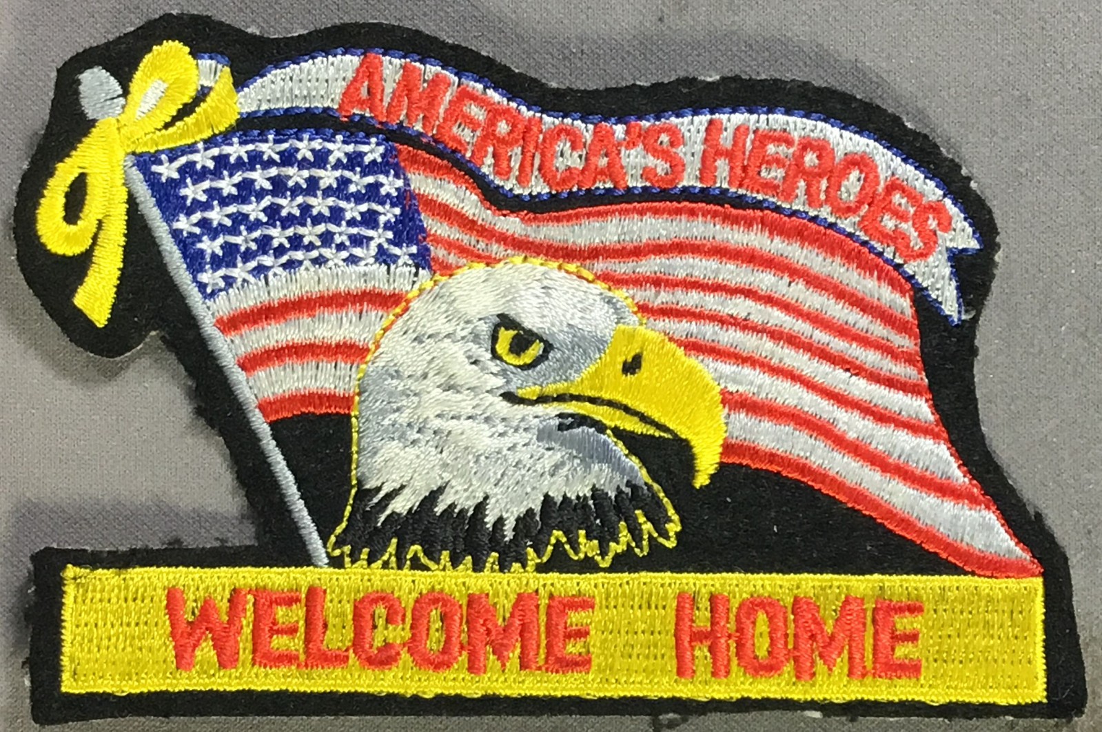 America's Heroes Welcome Home Bald Eagle and Flag Morale patch