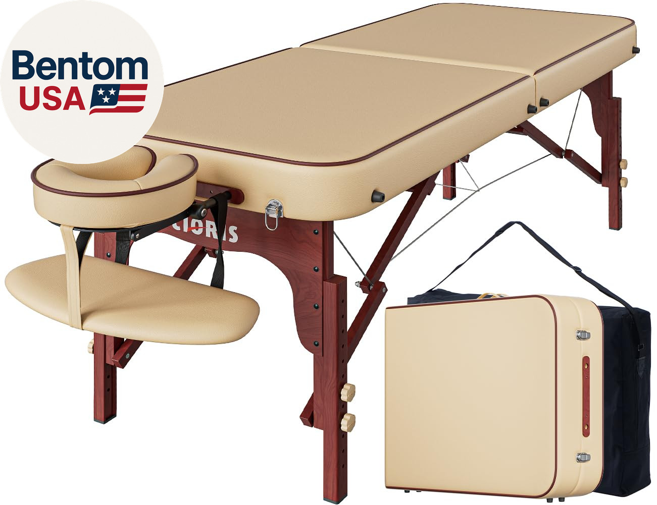 84" Professional Massage Table Portable Reinforced Wooden Leg Hold up to 1100LBS