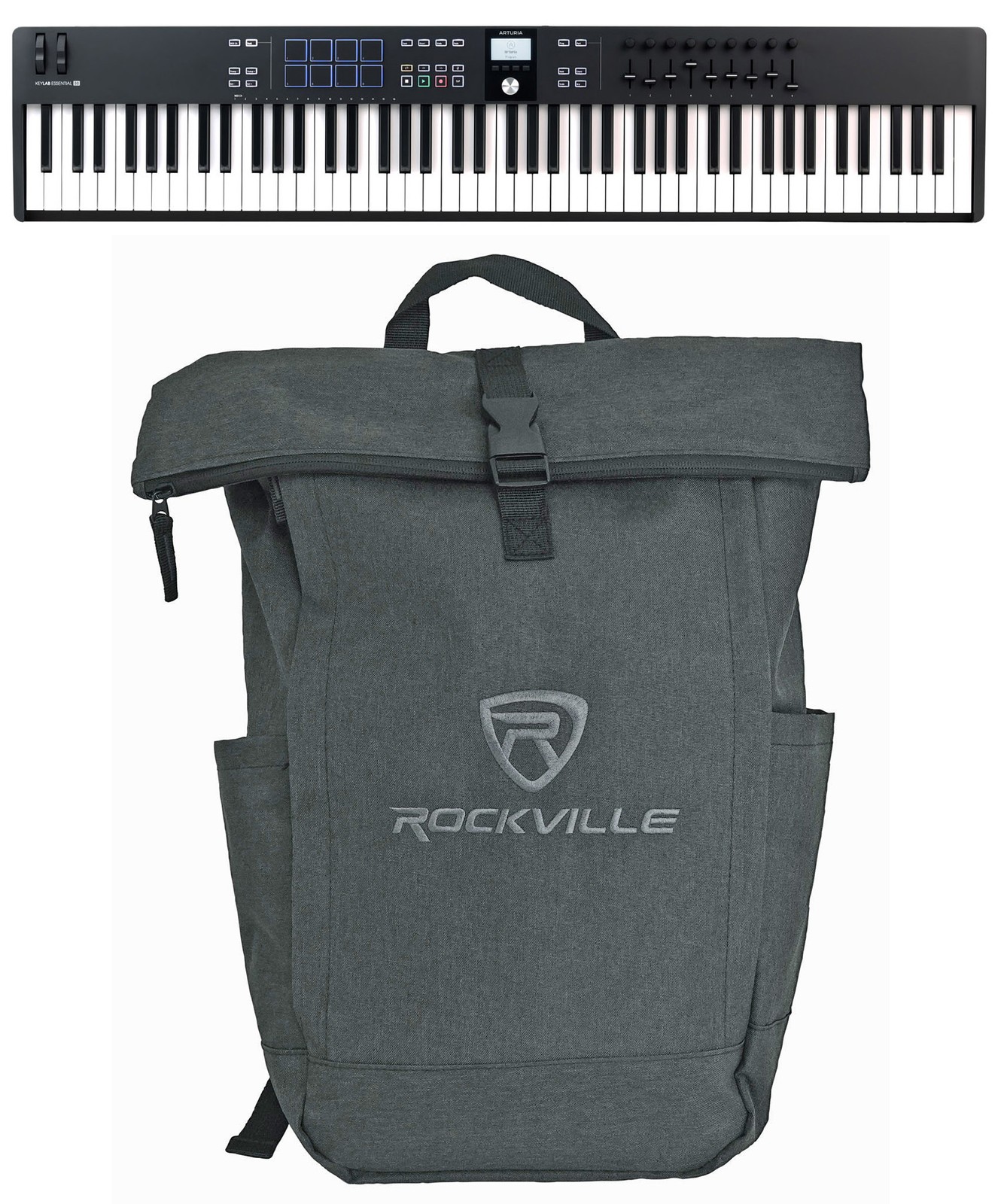 Arturia KEYLAB ESSENTIAL Mk3 88-Key USB Midi Keyboard Controller+Laptop Bag