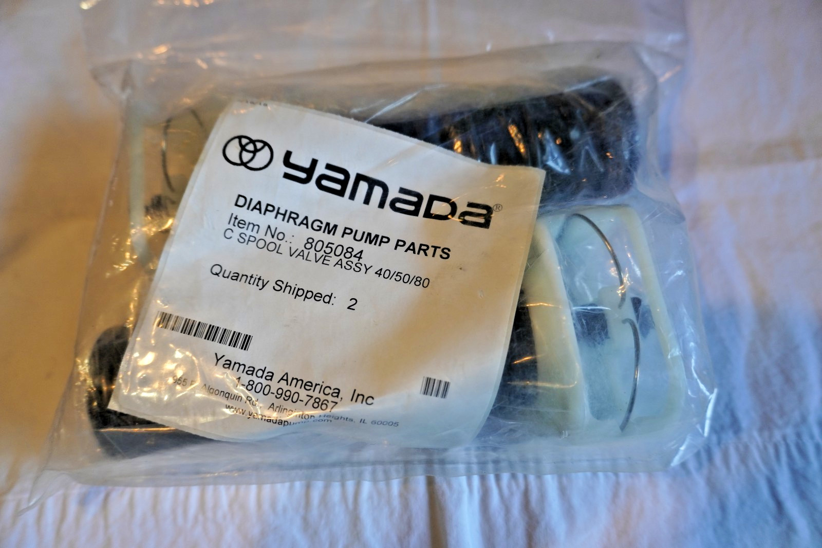 Yamada Diaphragm Pump Spool Valve Assembly 805084 for 40/50/80 Series Pumps 2