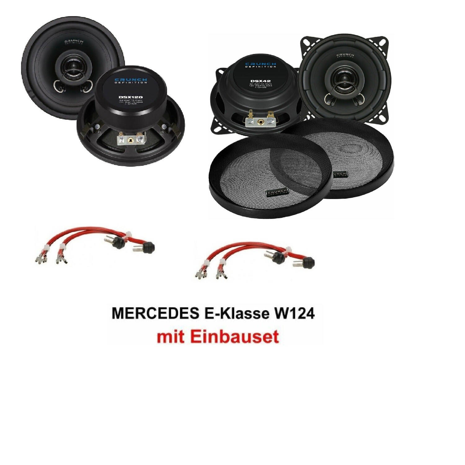 Mercedes W124 Estate S124 E-Class Estate SPEAKER BOXES Complete Crunch