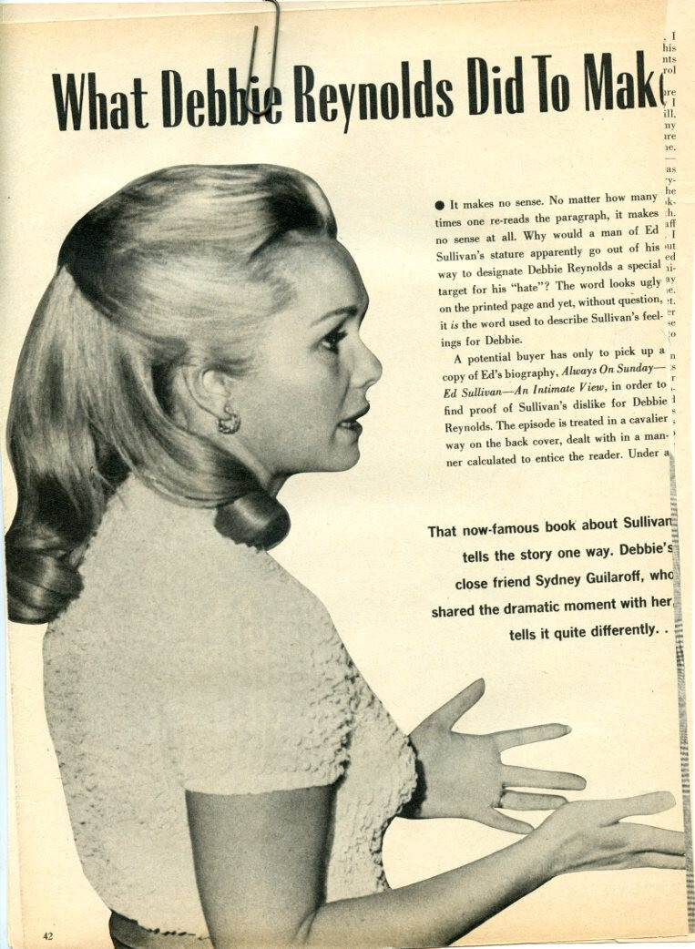 Debbie Reynolds Magazine Photo Clipping 3 Page M4015