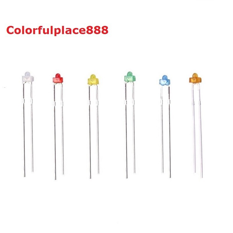 1.8mm Diffused LED Red Yellow Blue Green White Orange Warm White Leds Diode Lamp