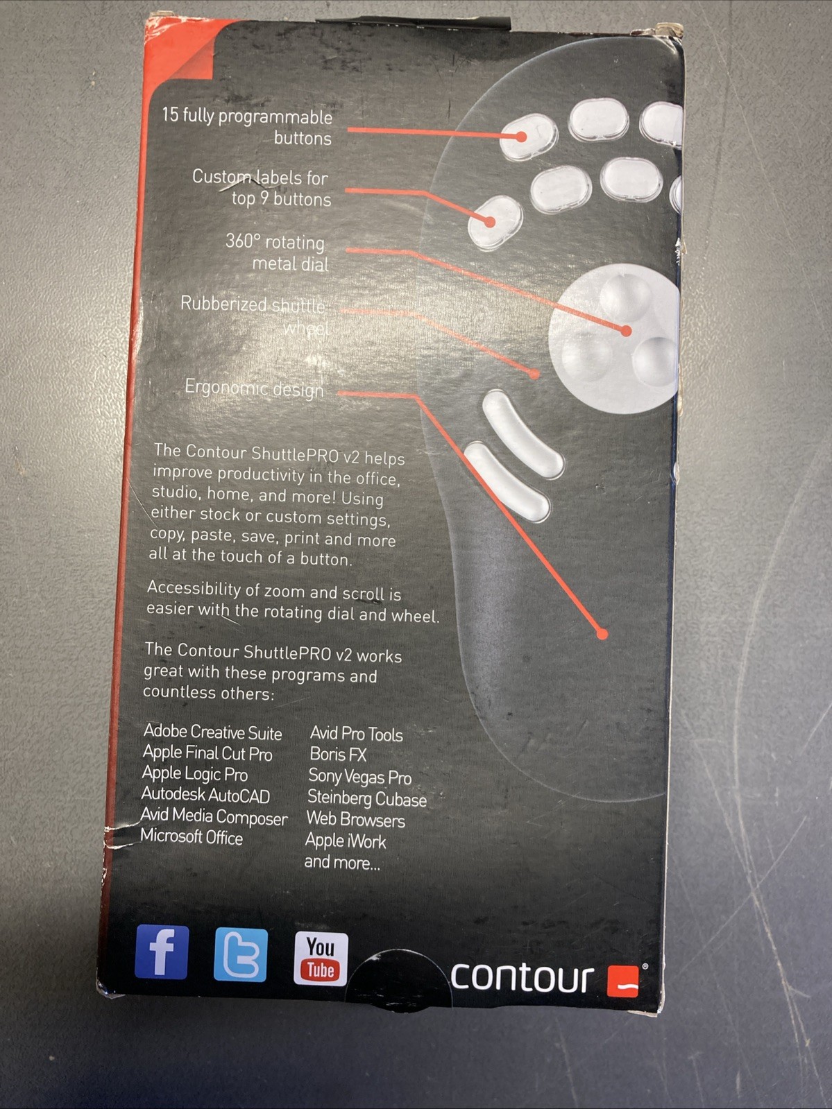 Contour Shuttle Pro V2 Multimedia Controller (00498-0) - BRAND NEW