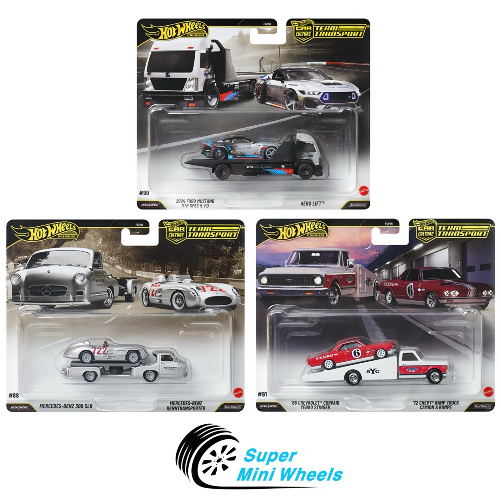 Hot Wheels 1:64 Team Transport 2025 K Case Assortment 3 Cars Set - FLF56-957K
