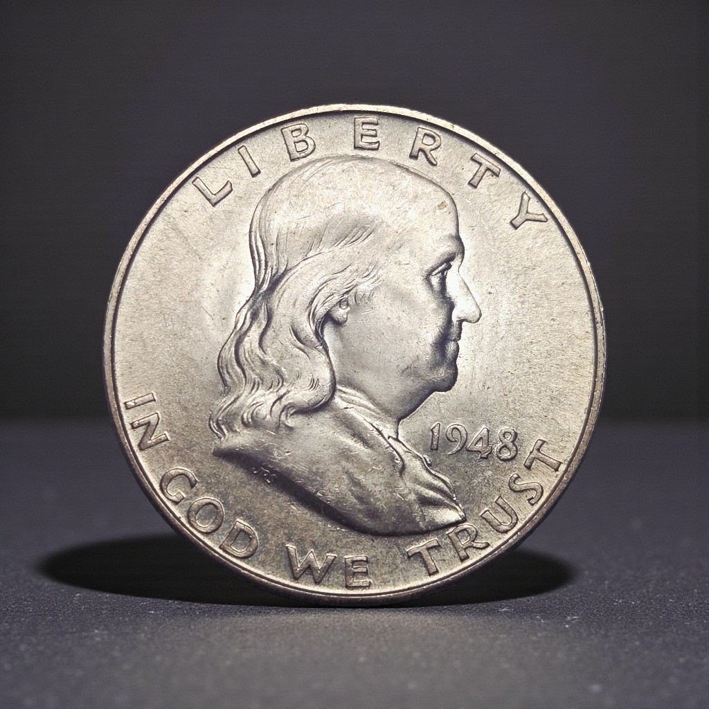 1948-P Franklin Half Dollar 90% Silver
