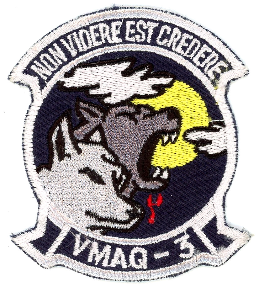 USMC Patch: Marine Tactical Electronic Warfare Squadron 3 VMAQ-3