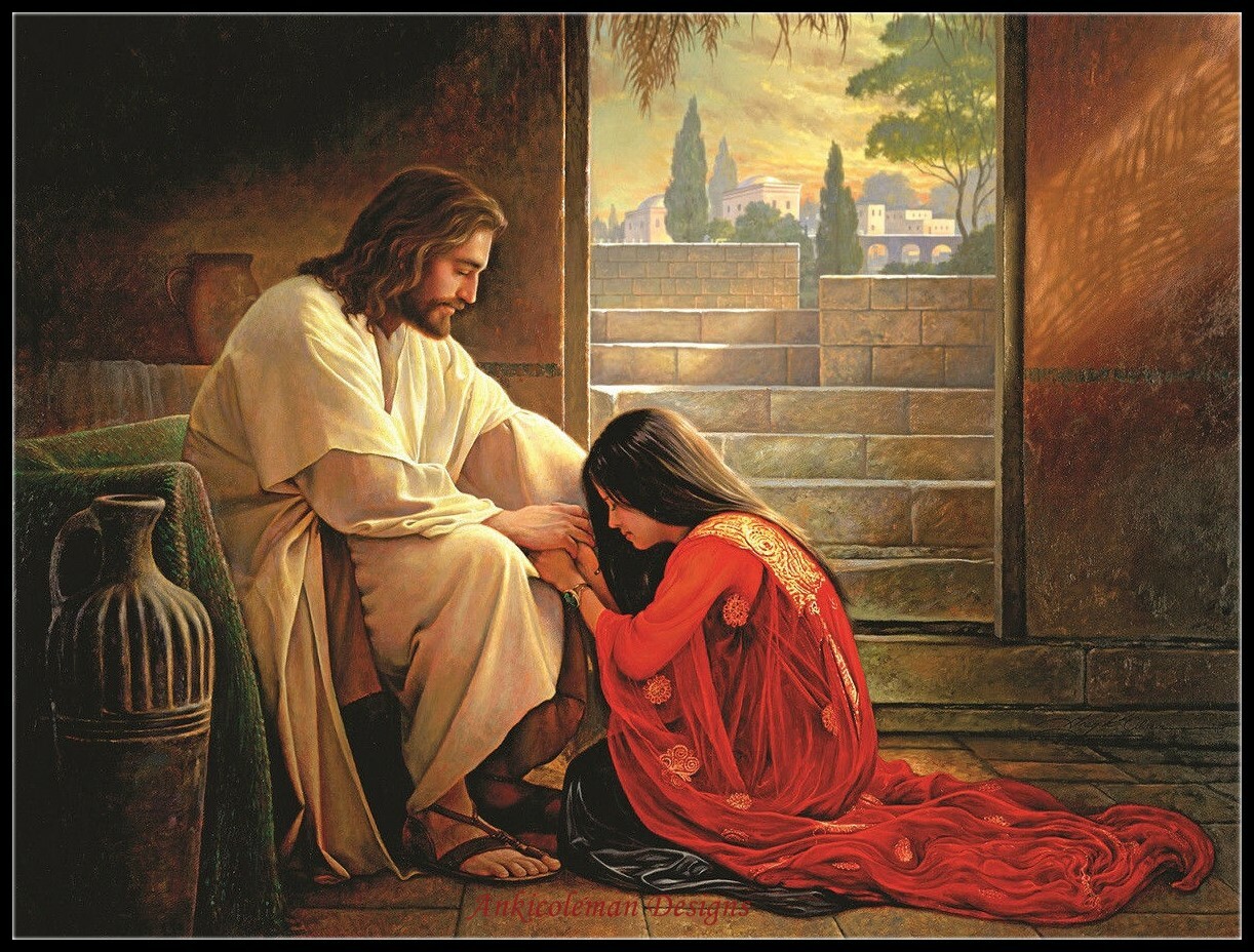 Forgiven Jesus Christ - Chart Counted Cross Stitch Patterns Needlework DIY DMC