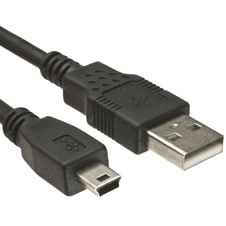 1 Foot USB 2.0 Type A to Mini 5 pin (B) for Digital Cameras & Other Devices