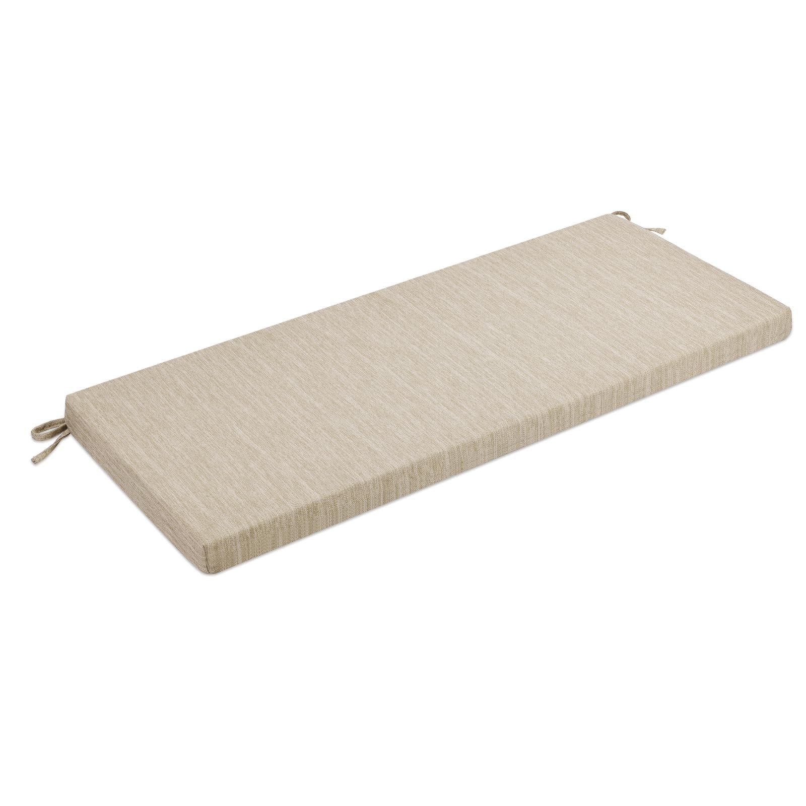 baibu 59 Inch Classic Solid Color Bench Cushion with Ties, NonSlip Indoor Rec...