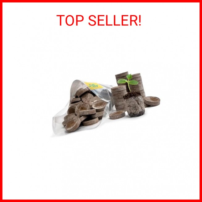 100 Count- Jiffy 36 MM Peat Soil Pellets Seeds Starting Plugs: Indoor Seed Start