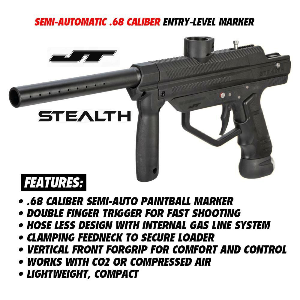 Maddog JT Stealth Semi-Automatic Bronze CO2 Paintball Gun Starter Package