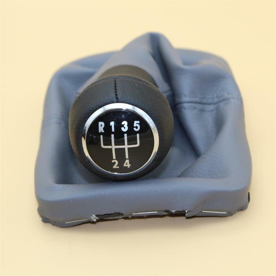 5 Speed Gear Stick Shift Knob PU Leather Gray Boot For VW Beetle 1998-2010