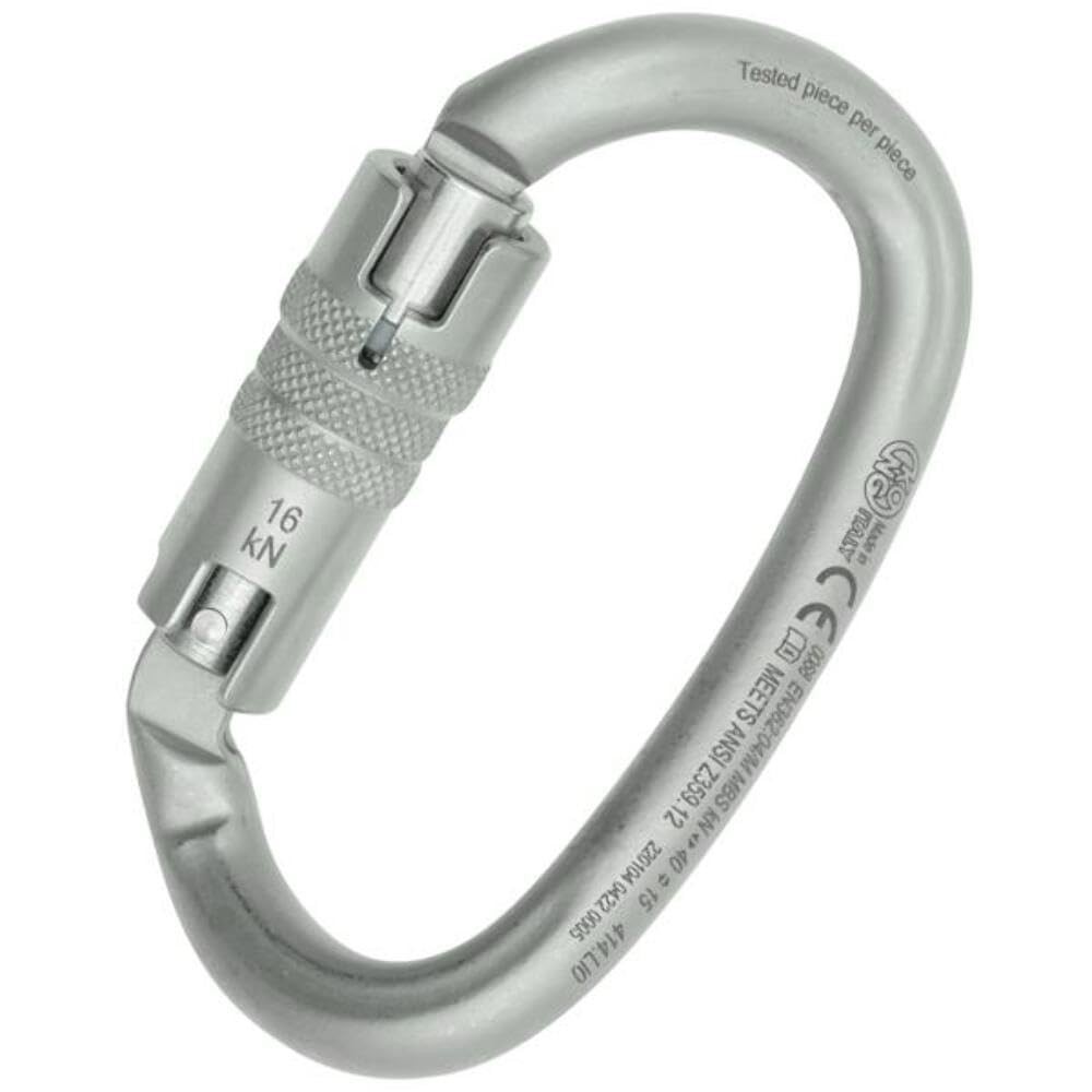 - Ovalone DNA Twist Lock ANSI Carabiner - Lunar White